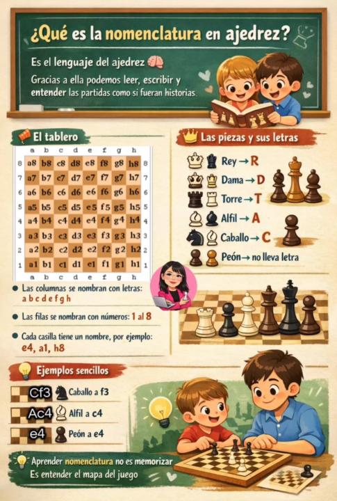 La nomenclatura en ajedrez ♟️
