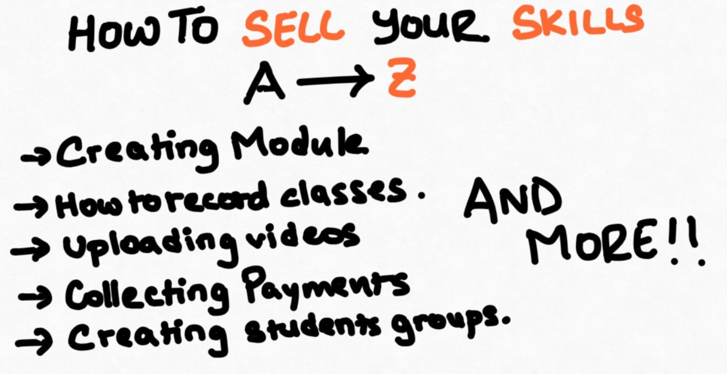 How to Sell your Skill as a COURSE!