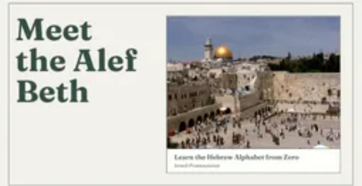 Meet the Alef Beth