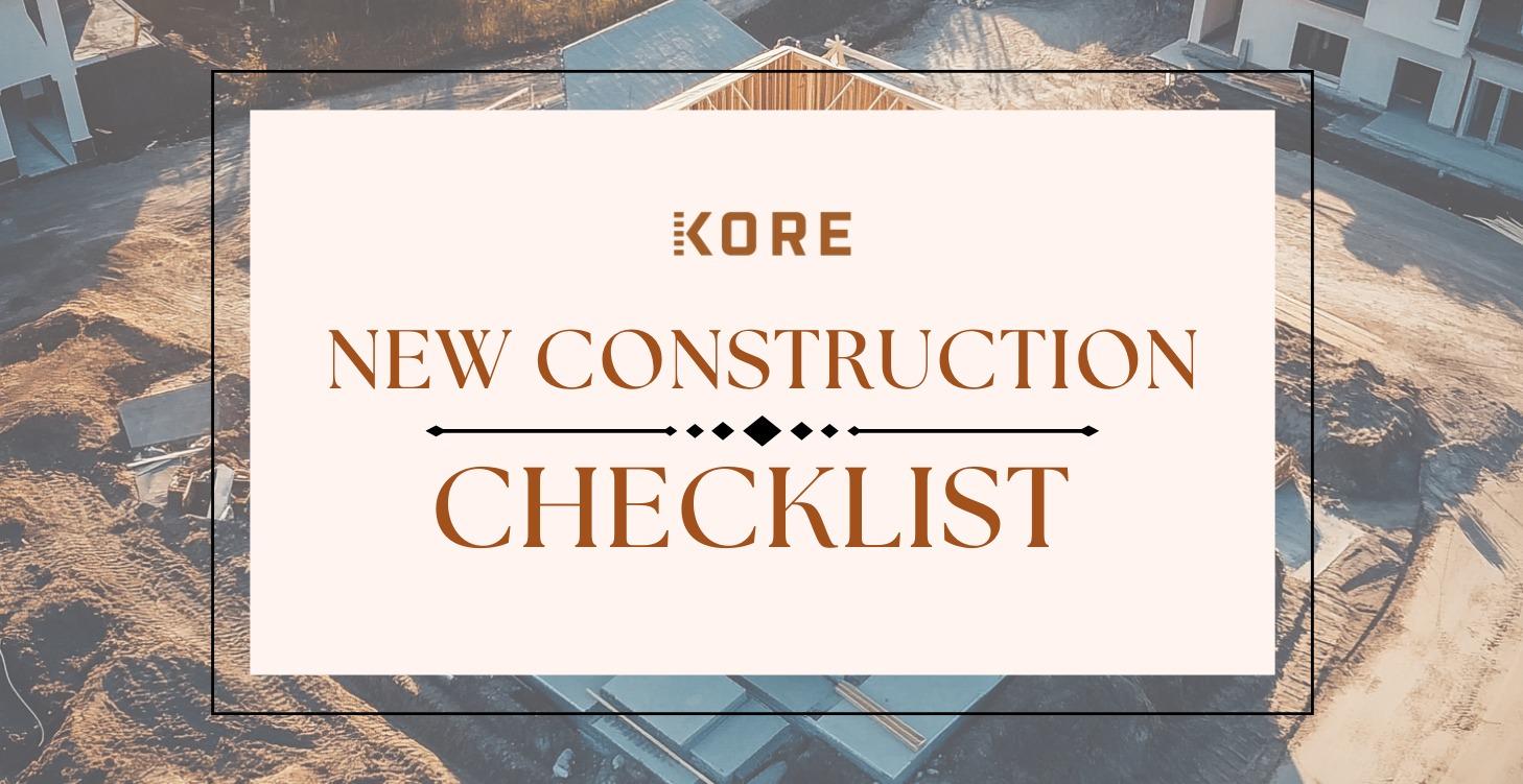 New construction Checklist
