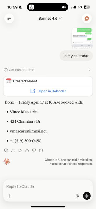 Claude for calendar reminders !