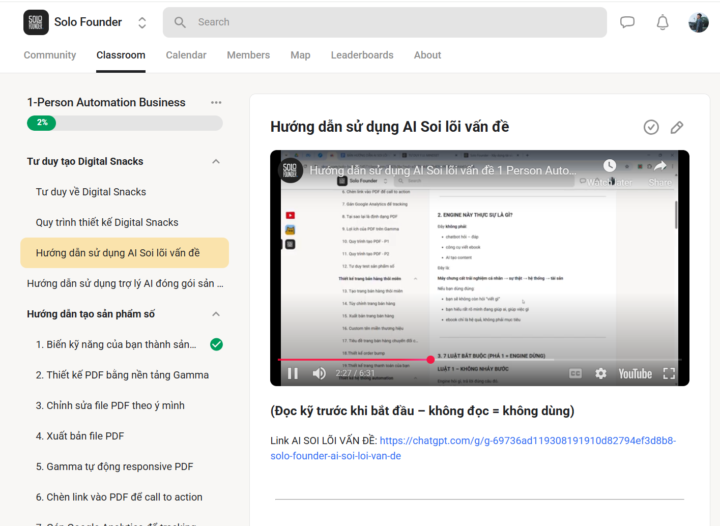 AI hỗ trợ Soi lõi vấn đề cho Solo Founder
