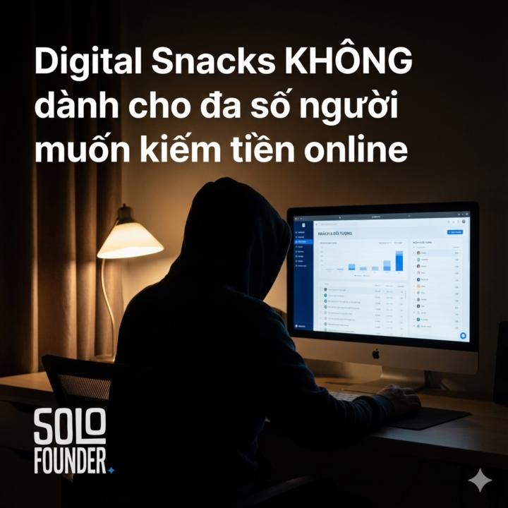 Digital Snacks KHÔNG dành cho đa số người muốn kiếm tiền online