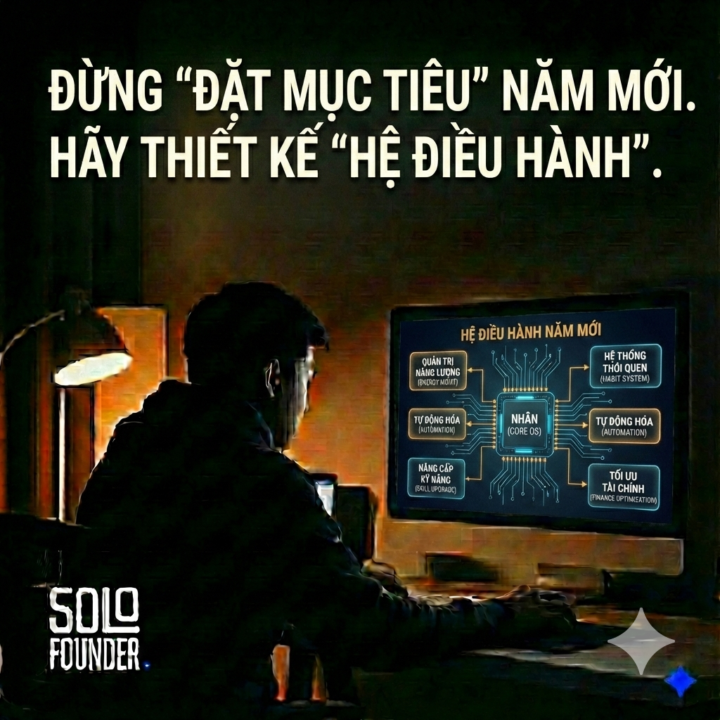 ĐỪNG “ĐẶT MỤC TIÊU” NĂM MỚI. HÃY THIẾT KẾ “HỆ ĐIỀU HÀNH”.