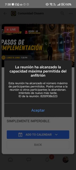 Capacidad máxima 