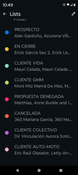 Listas de prospección