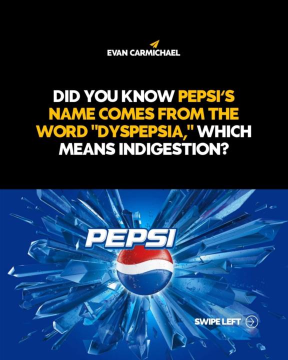 Pepsi’s Name Came from the Word “Dyspepsia” 