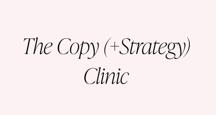 Copy (+Strategy) Clinic