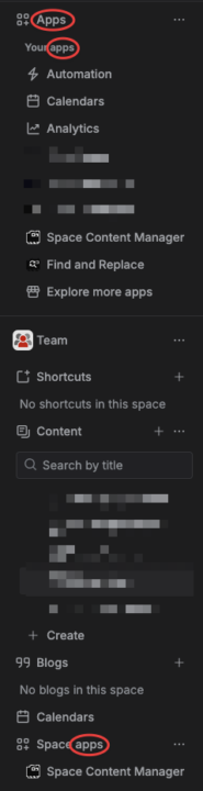 How do you get users to know have to go to 'Apps' for certain functionality