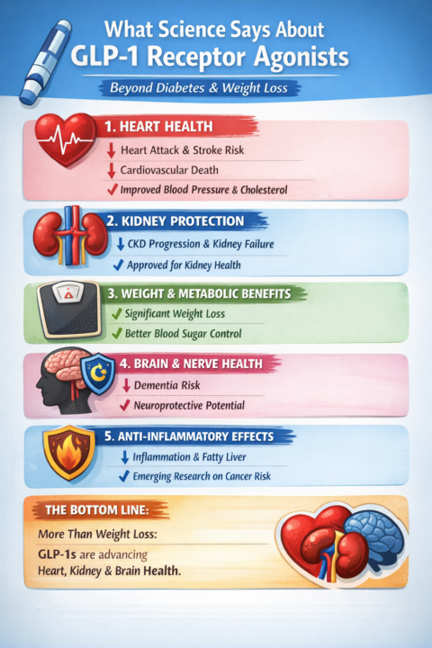 🧬  What Science Says About the Health Benefits of GLP-1 Receptor Agonists