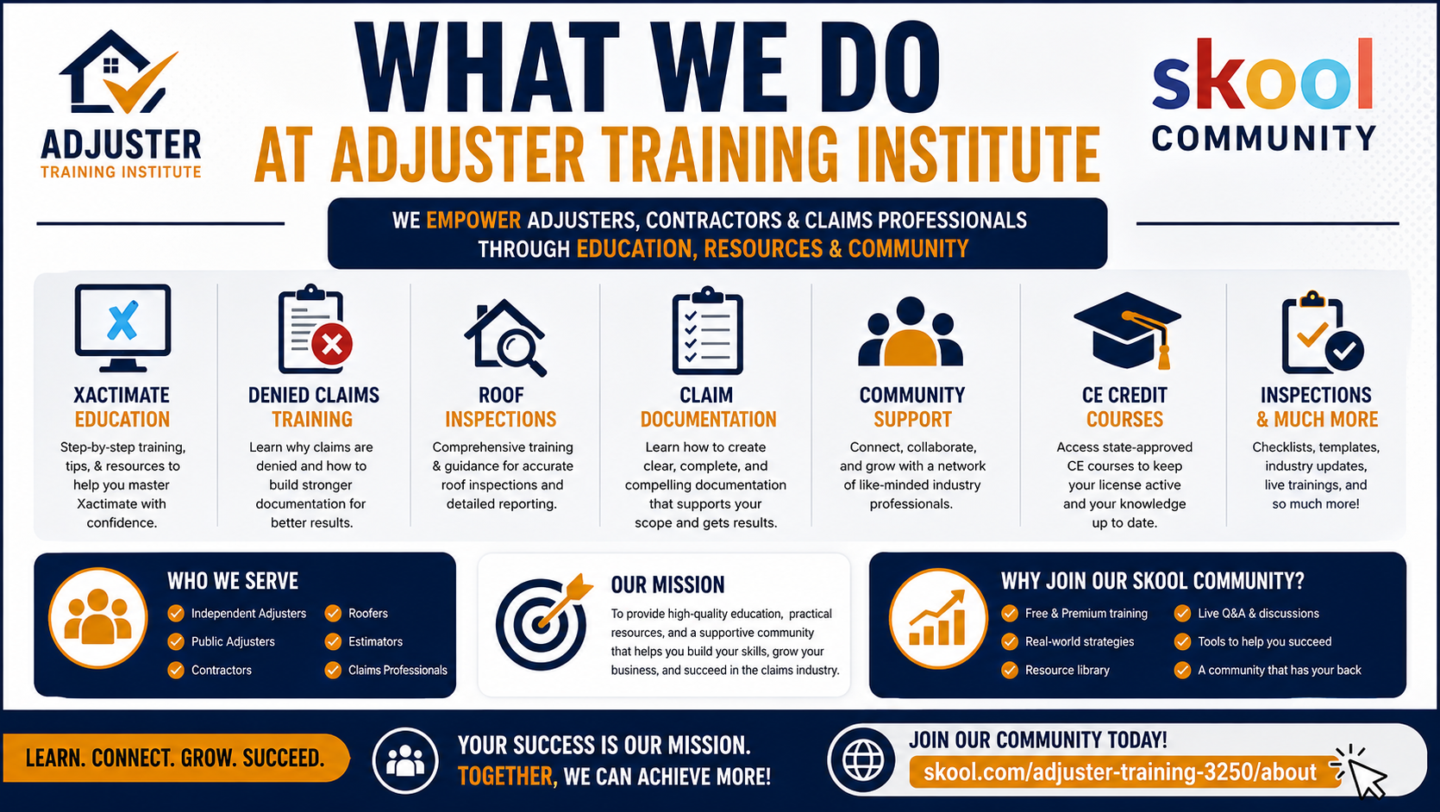 Adjuster /Contractor Education