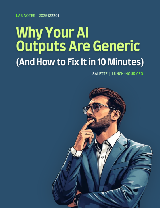 The Anti-Generic AI Output Framework | Mini Series | Day 1