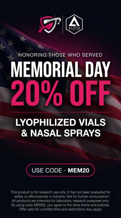 20% OFF PEPTIDES SALE
