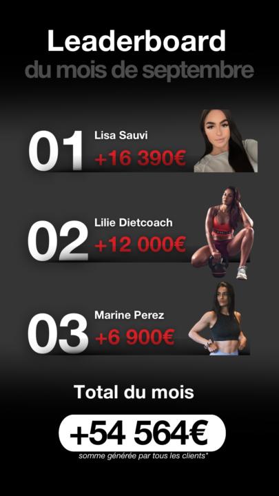 +54 564€ ce mois-ci pour nos coachs 🚨🚨