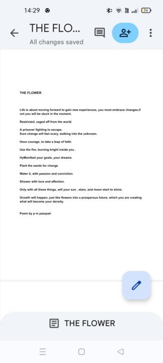 Poem called flower 