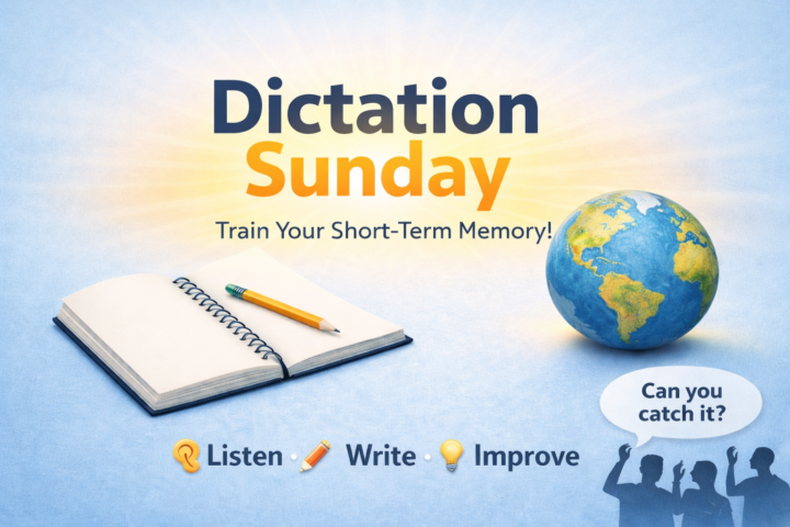 ✍️ Dictation Sunday #14 w/ Coach Serge 🎧 April 5th ▶️