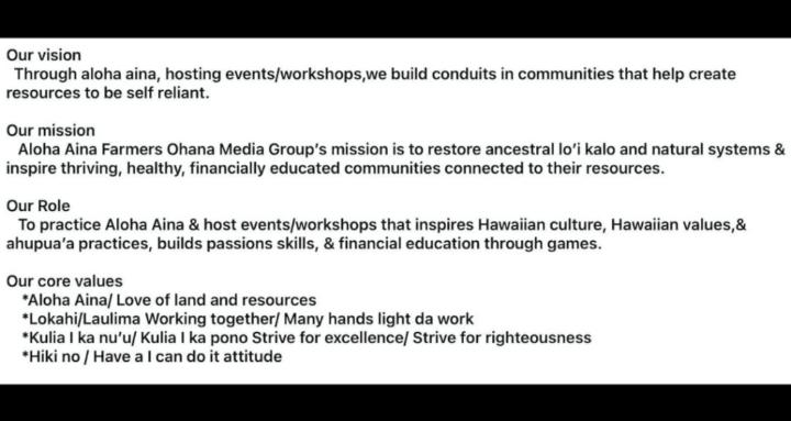 aloha aina farmers O.M.G.