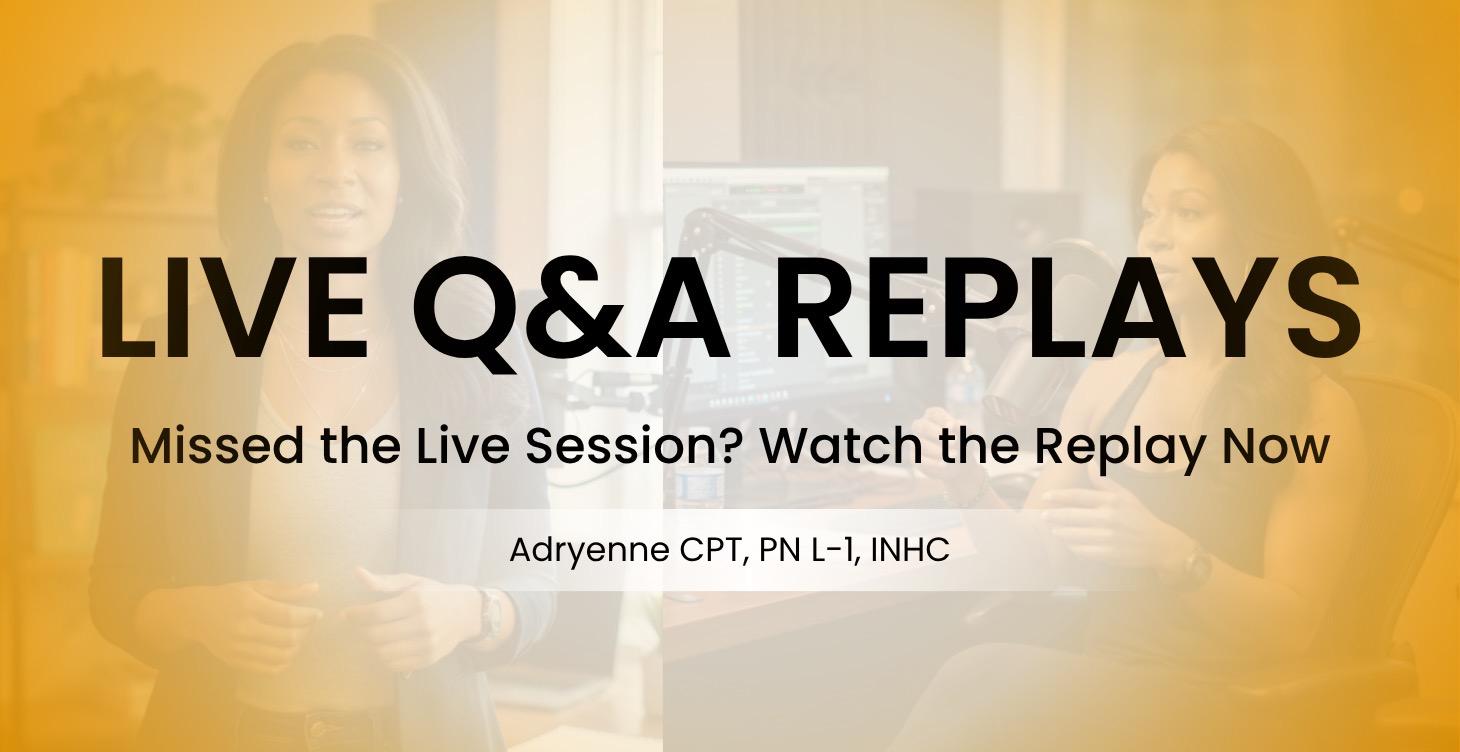 Live Q & A Replays