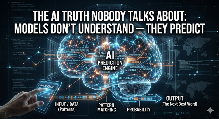  AI Truth Nobody Talks About: Models Don’t Understand — They Predict