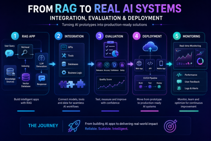 RAG to Real AI Systems – Integration, Evaluation & Deployment.