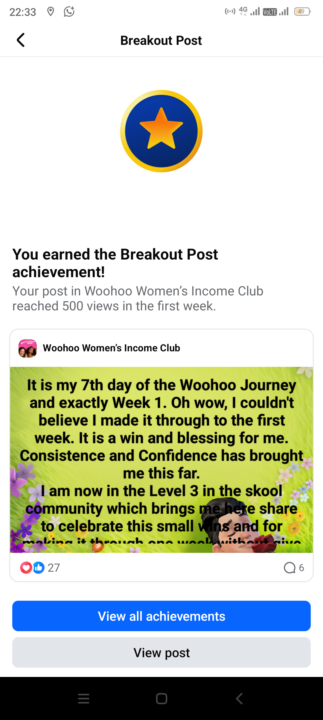 Breakout Post- Small Win