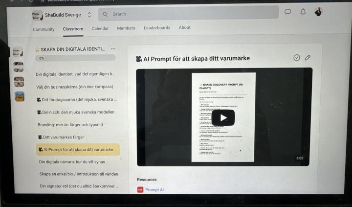 🎥 Ny träning - AI prompt för att skapa ditt varumärke