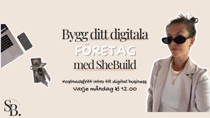 ☀️ Nytt i SheBuild: varje måndag kl 12.00