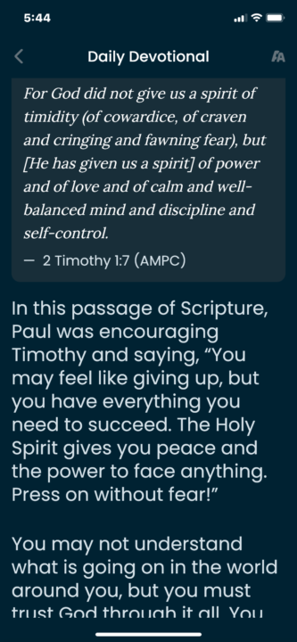 Encouragement for today