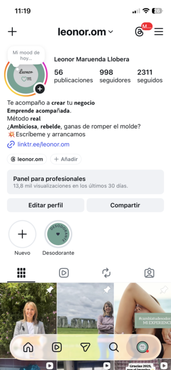 Puesta a punto de Instagram + RETO 1