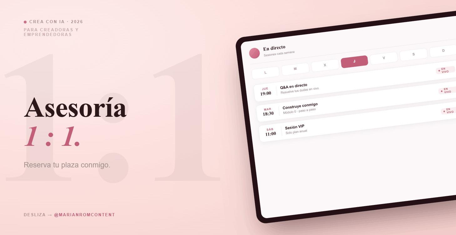⭐ Asesoría 1:1 — Te acompaño a lanzar tu membresía