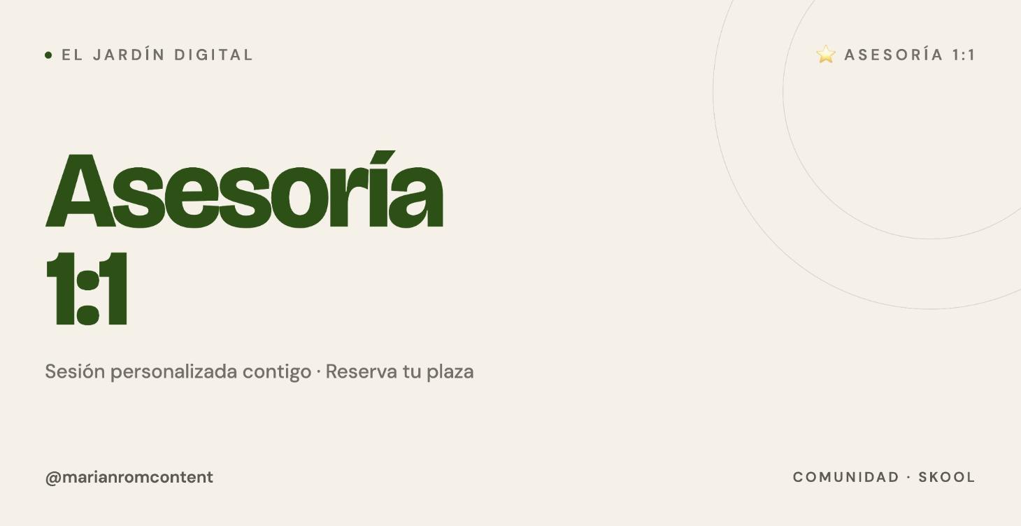 ⭐ Asesoría 1:1 — Pack Intensivo