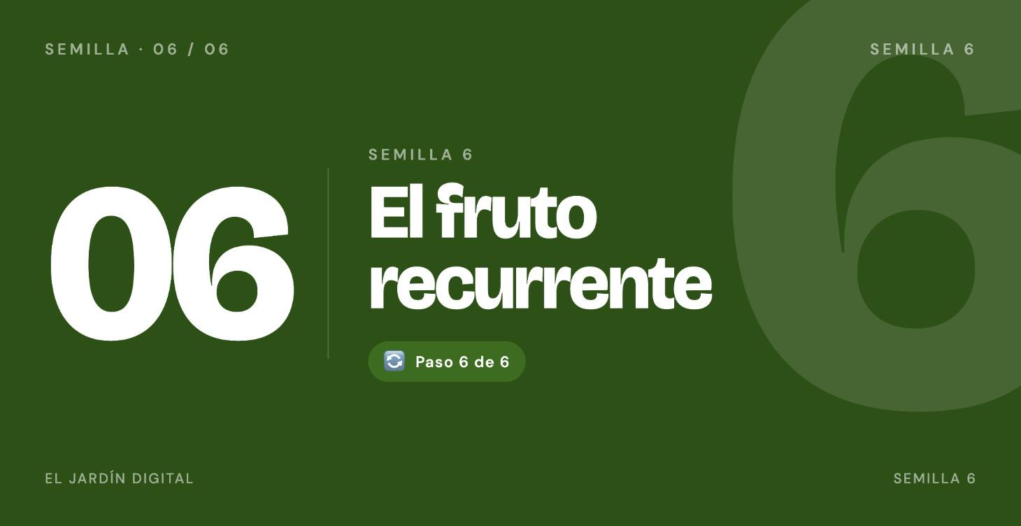 🔄 Semilla 6 — El fruto recurrente