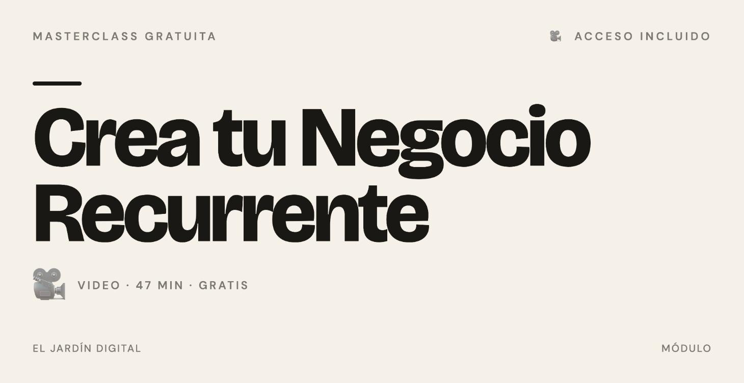 🎥 Masterclass Gratuita