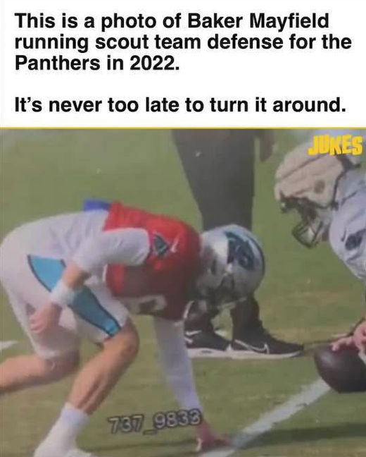 Baker Mayfield… at D-LINE?