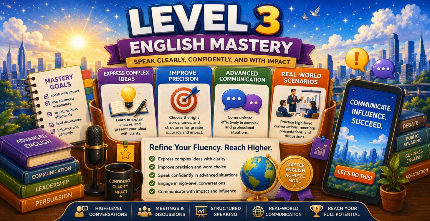 LEVEL 3 – English Mastery (Upper-Intermediate+)