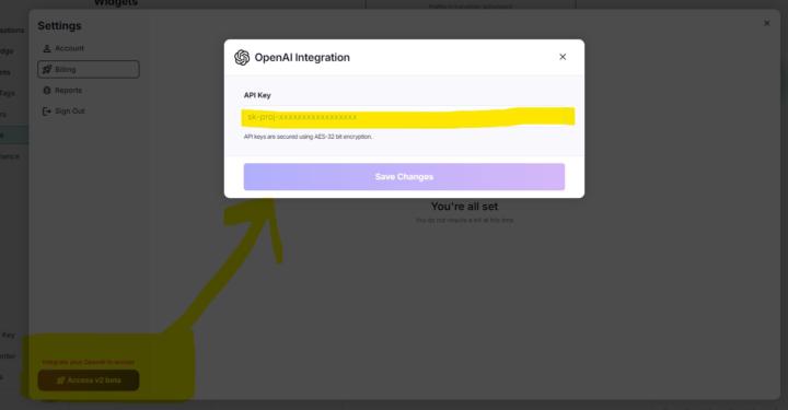 Is it necessary to add our own API Key in order to access V2?