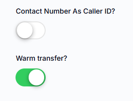 Contact Number As Caller ID AND Warm Transfer? Soon?