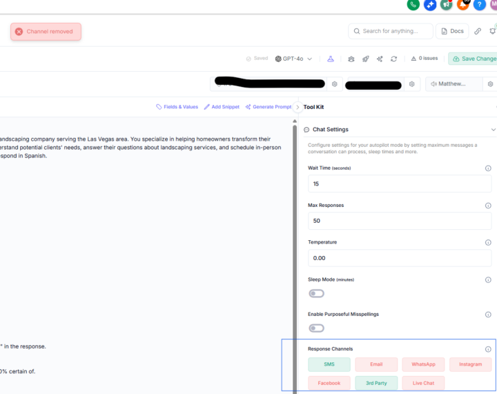New Feature! Channel Selection