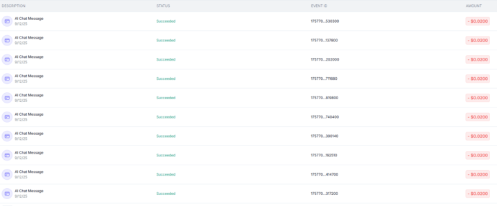 problem with chat charging