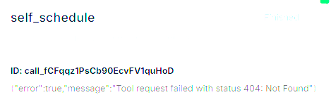 Error 404 when Self Schedule