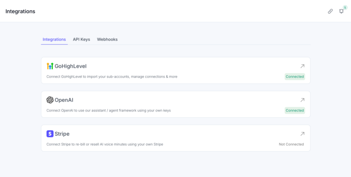 Different api keys for different subaccounts?