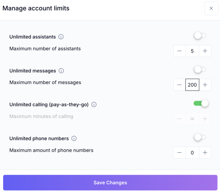 Account Limits doubt