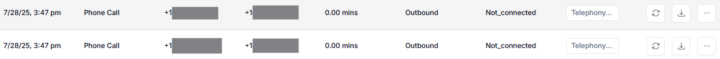 Outbound calling with numbers imported from Twilio failed
