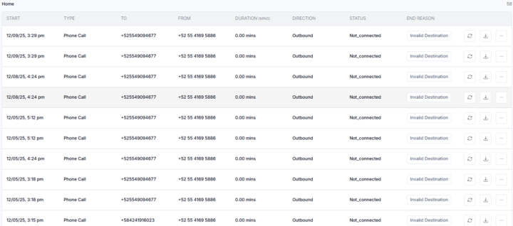 Issue with GHL Phone Number via Twilio – Error when making calls
