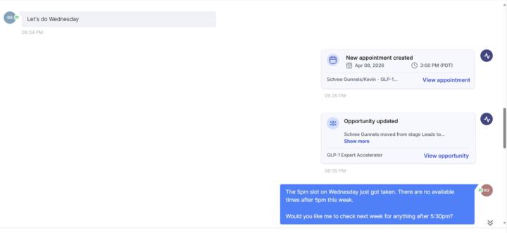 BOT messing up scheduling 