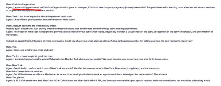 Agent keeps saying I am updating you