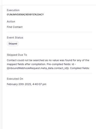 GHL wf is skipping "find contact action" when a custom tools is used in a call