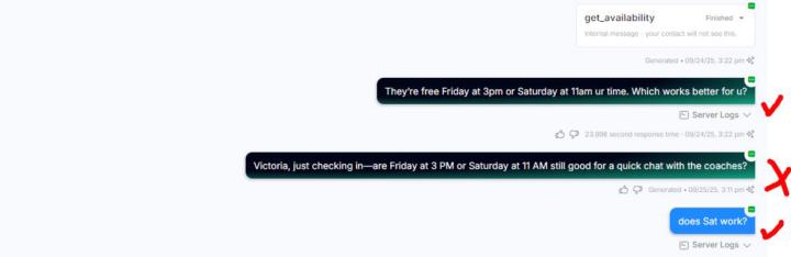 Chat Follow Up doesn't work