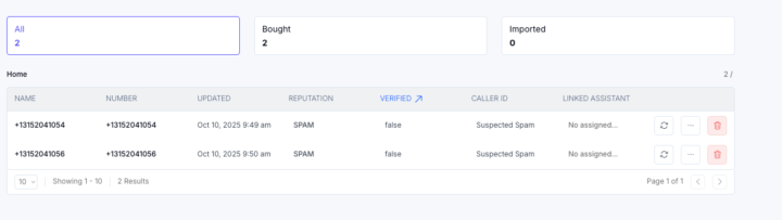 Buying new numbers and they're all spam