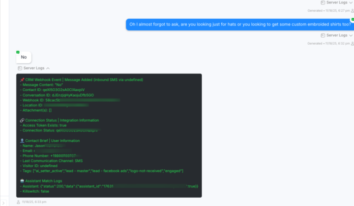 Assistant not responding